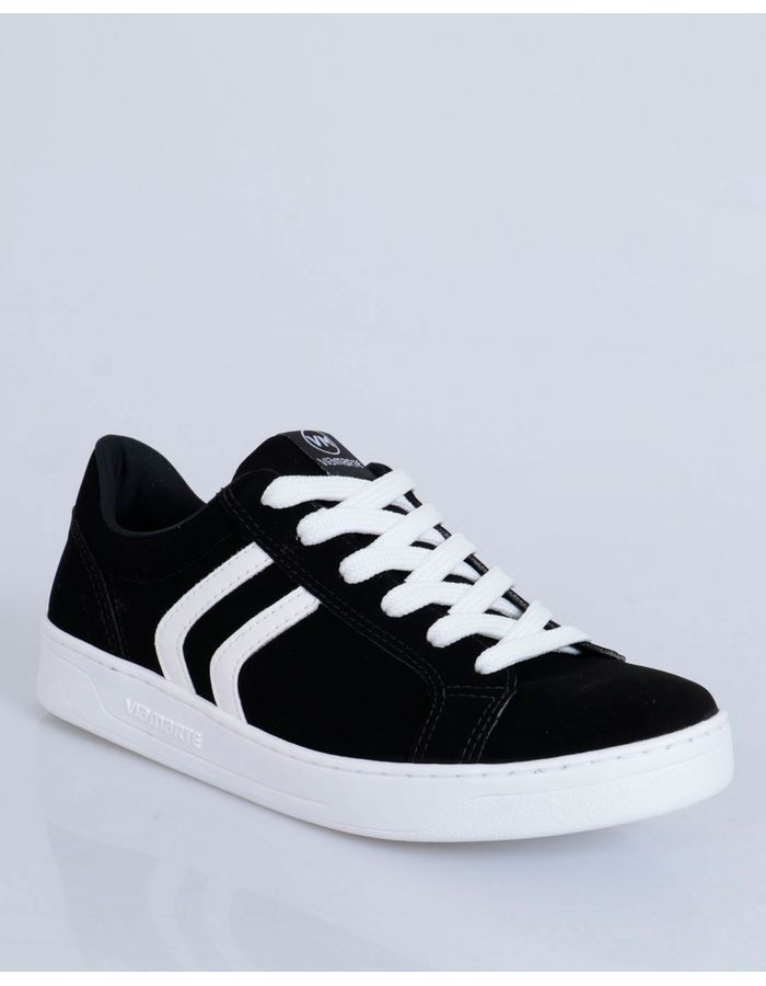 Tenis-Feminino-Casual-Via-Marte-Nobuck-Recortes-Preto