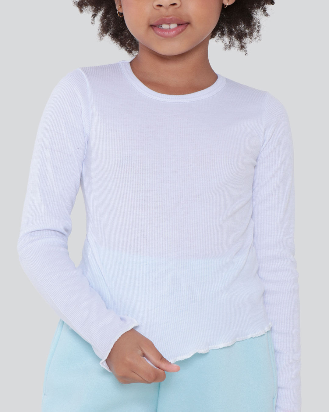 Blusa-Infantil-Manga-Longa-Canelada-Frufru-Branca