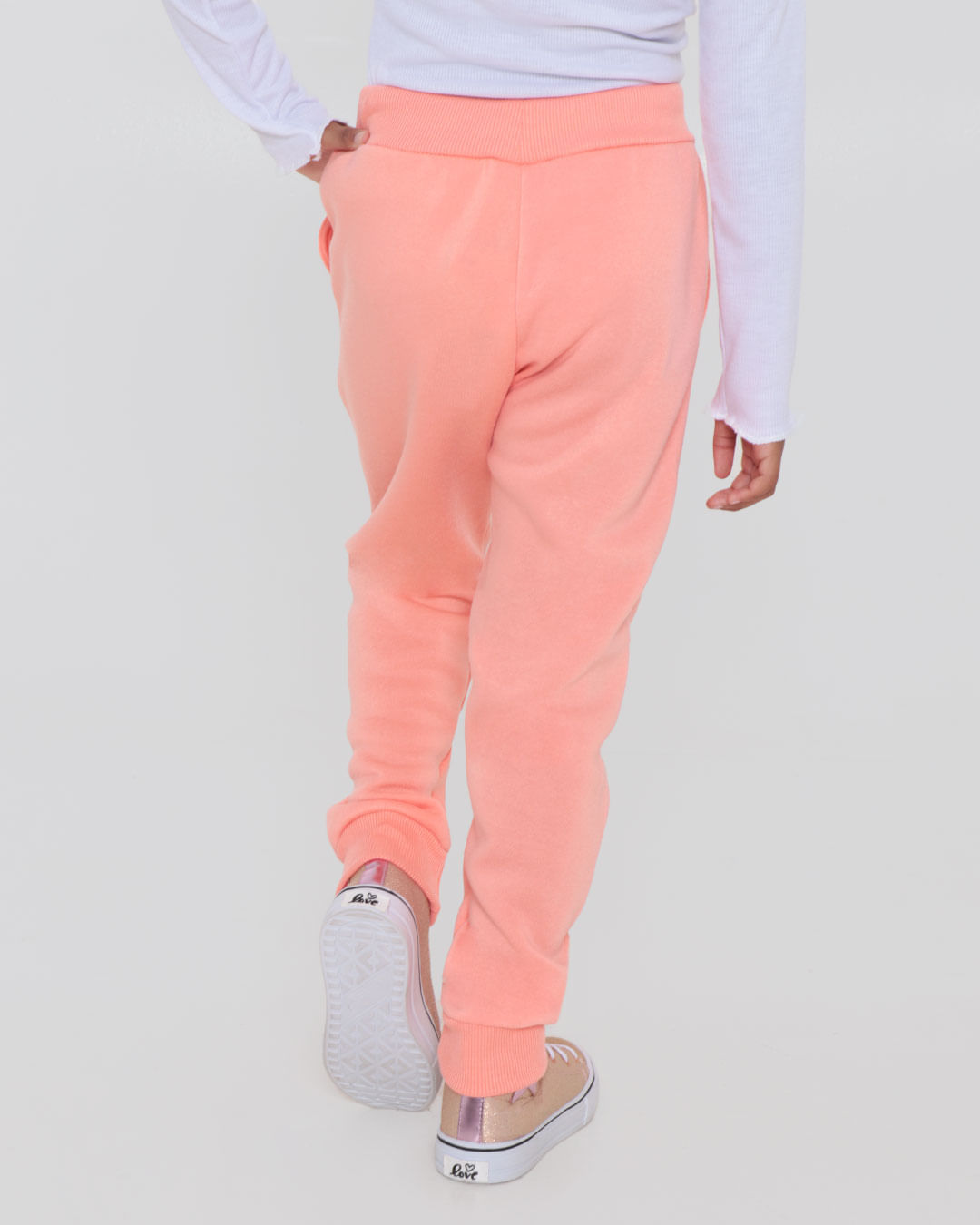 Calca-Moletom-Infantil-Jogger-Laranja