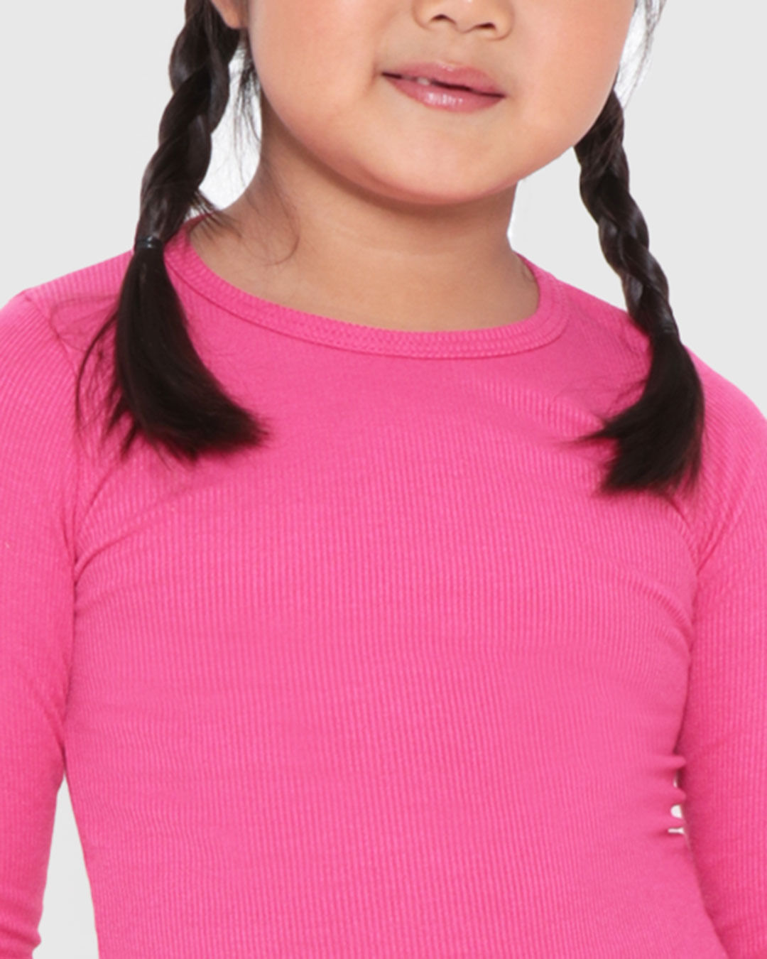 Blusa-Infantil-Manga-Longa-Canelada-Frufru-Rosa-Escuro