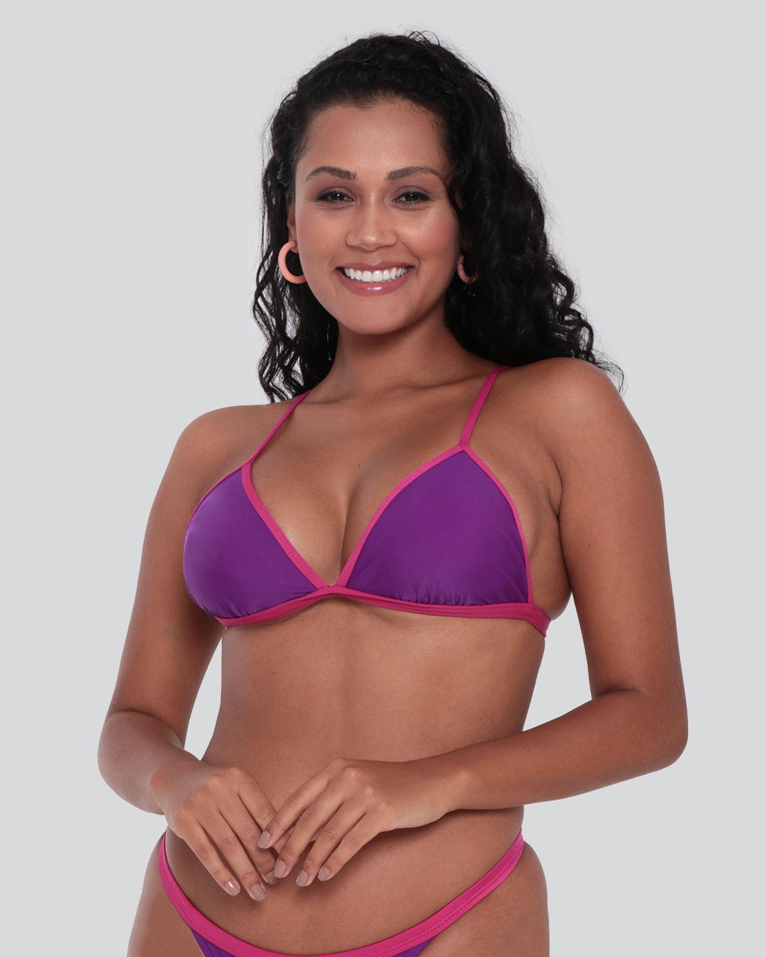 Biquíni Top Feminino Bojo Removível Roxo Lojas Torra Lojas Torra