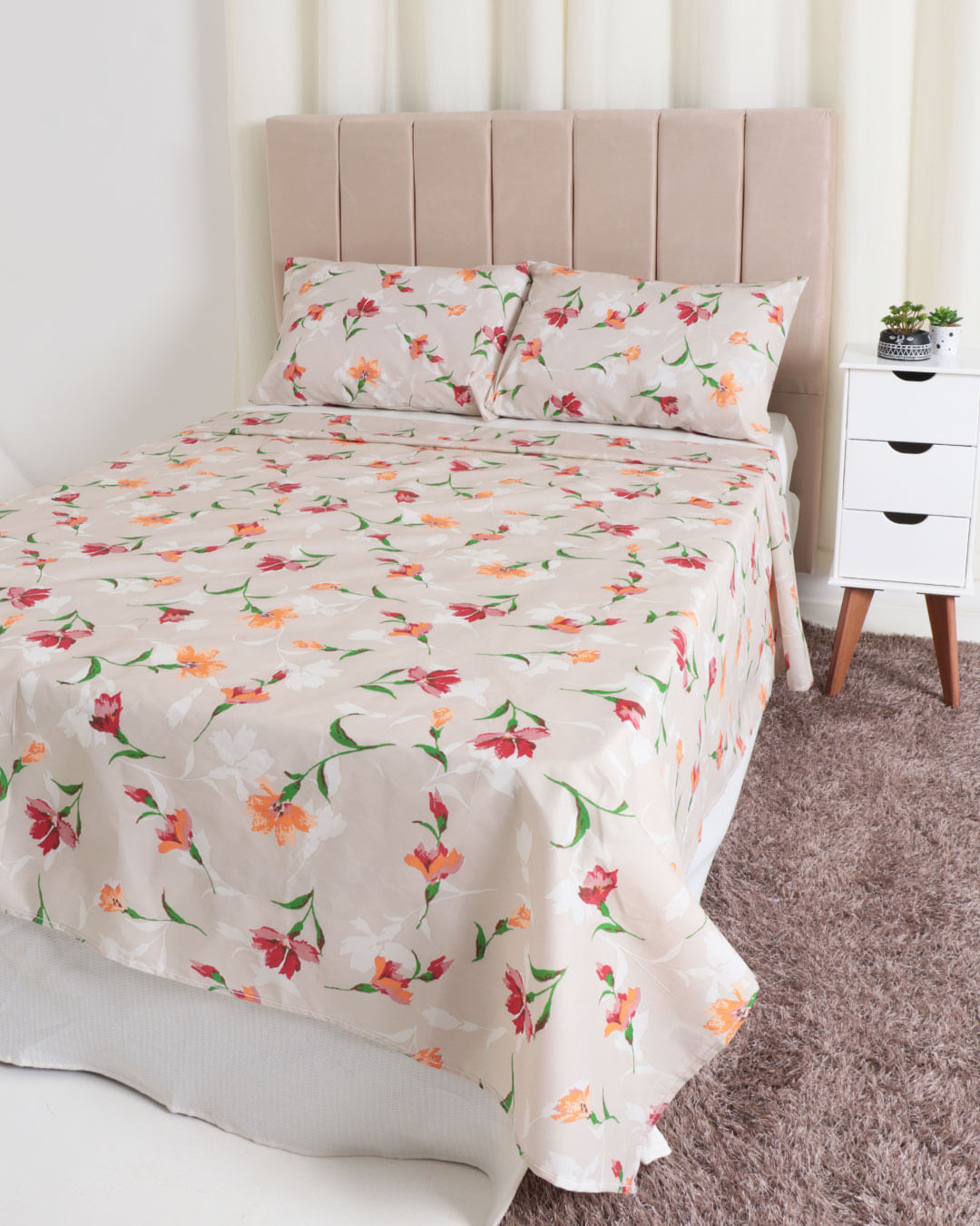 Jogo-de-Cama-Casal-4-Pecas-Floral-Camesa-Off-White