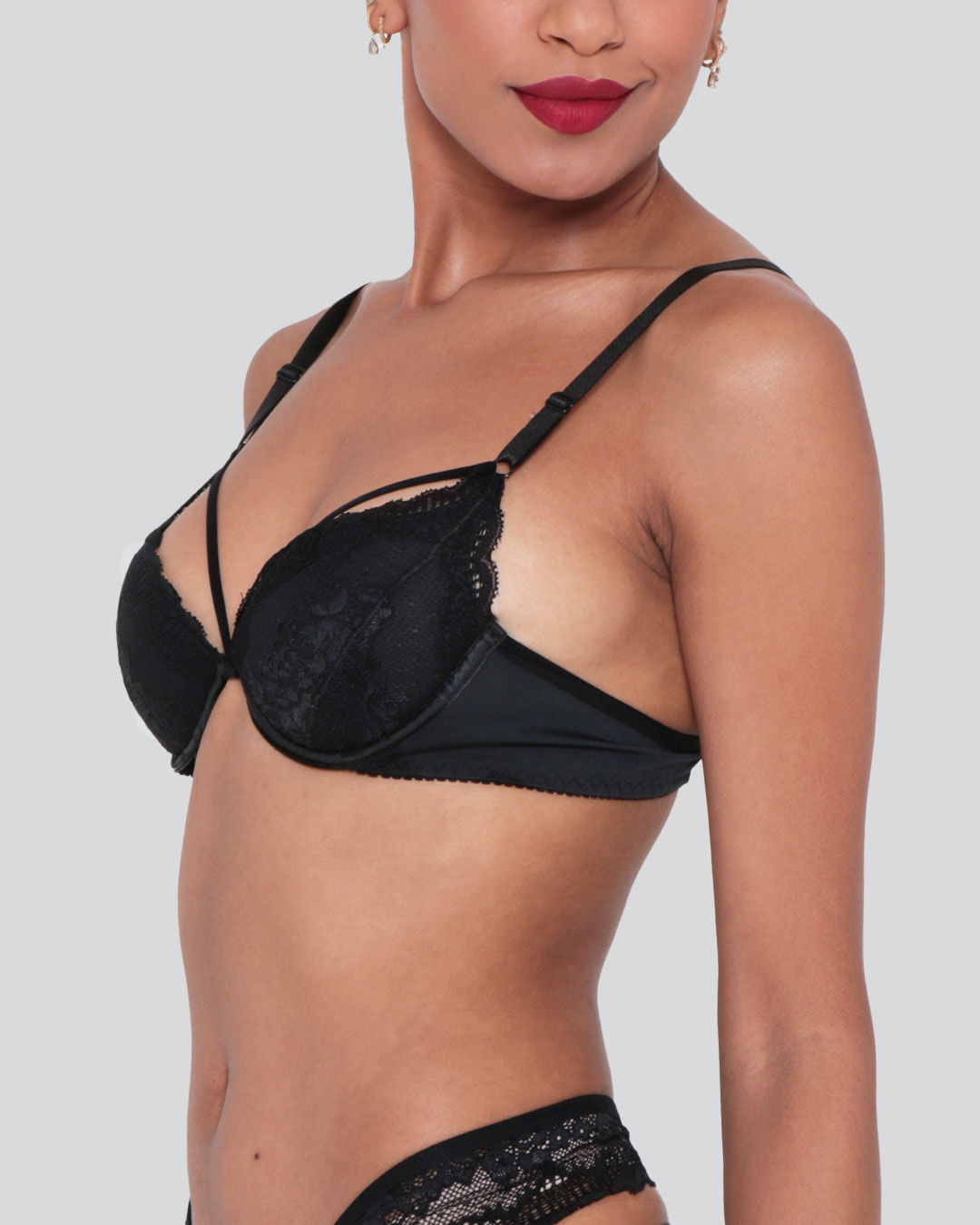 Sutia-Push-Up-Strappy-Renda-Com-Bojo-Preto