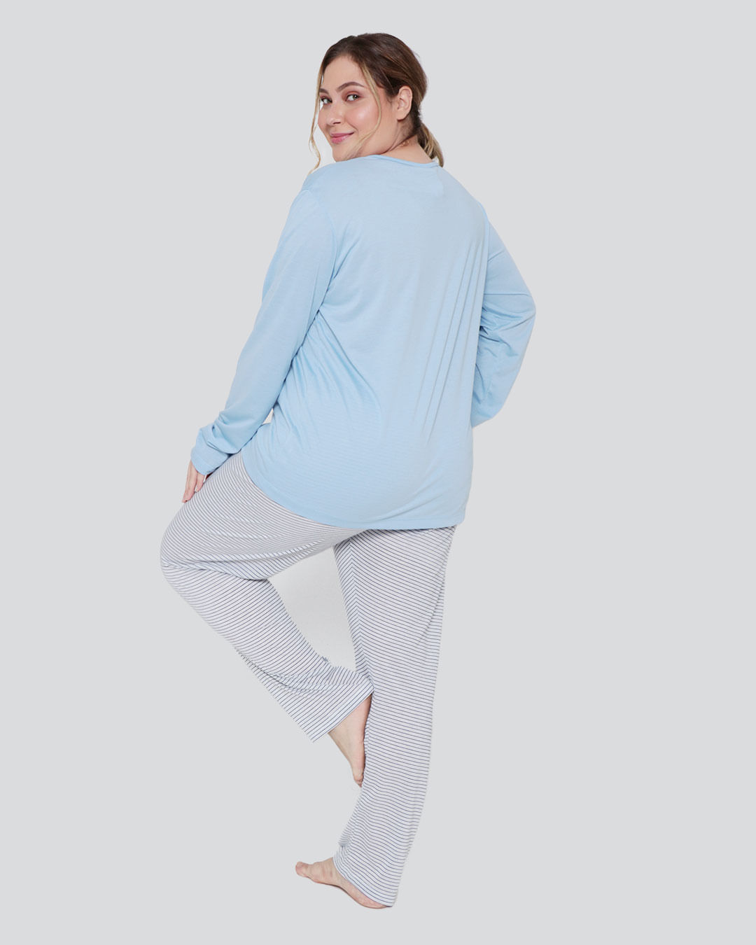 Pijama-Feminino-Plus-Size-Longo-Listrado-Azul