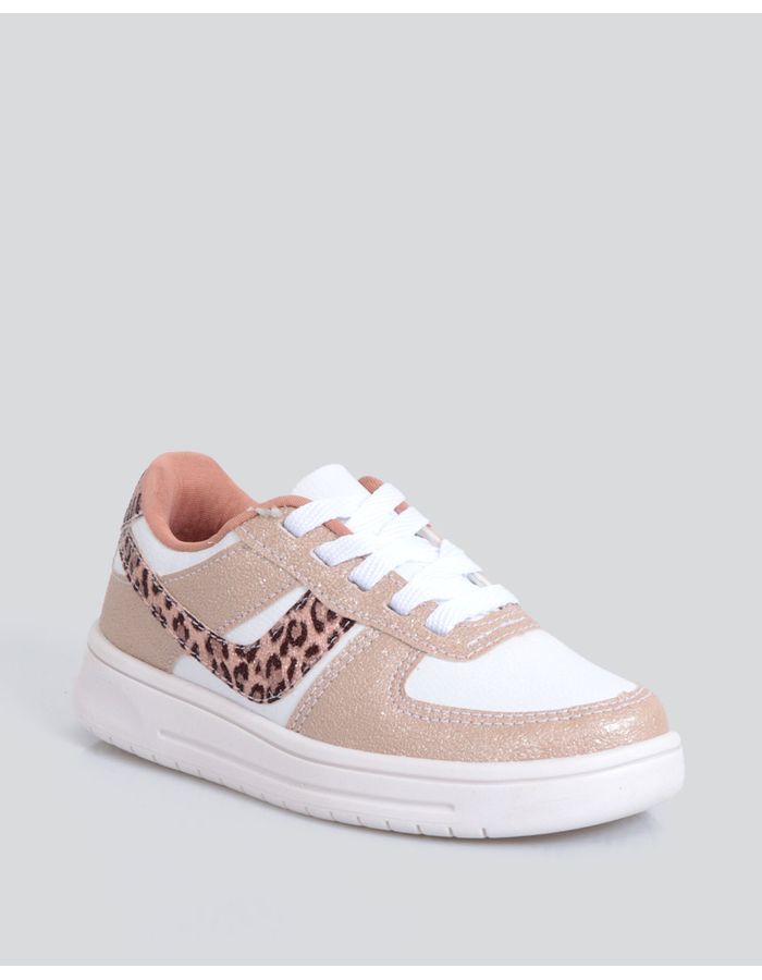 Tenis-Infantil-Recorte-Animal-Print-Bege