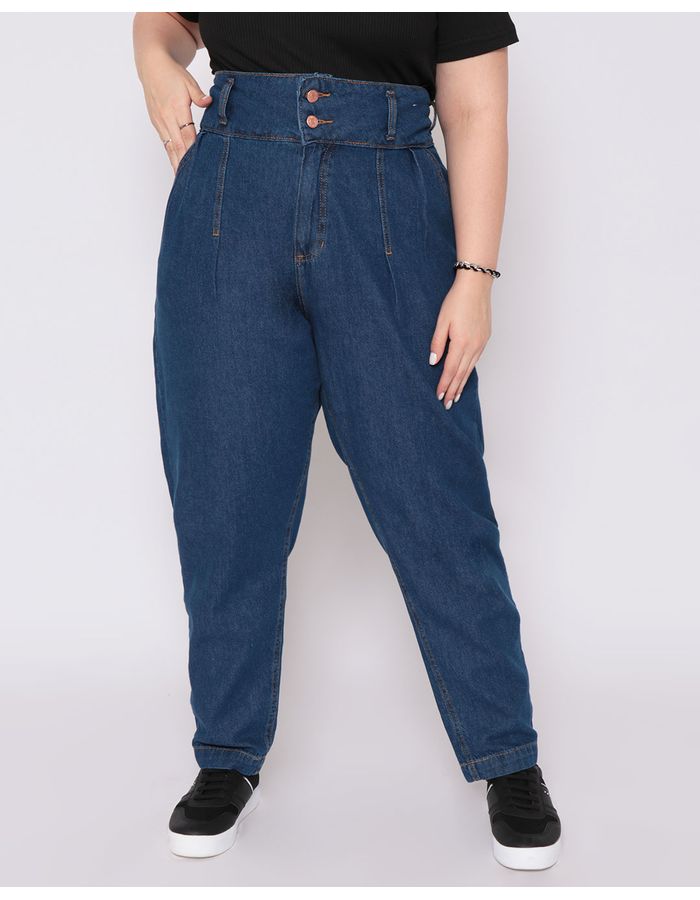 Calca-Jeans-Mom-Plus-Size-Cintura-Super-Alta-Azul