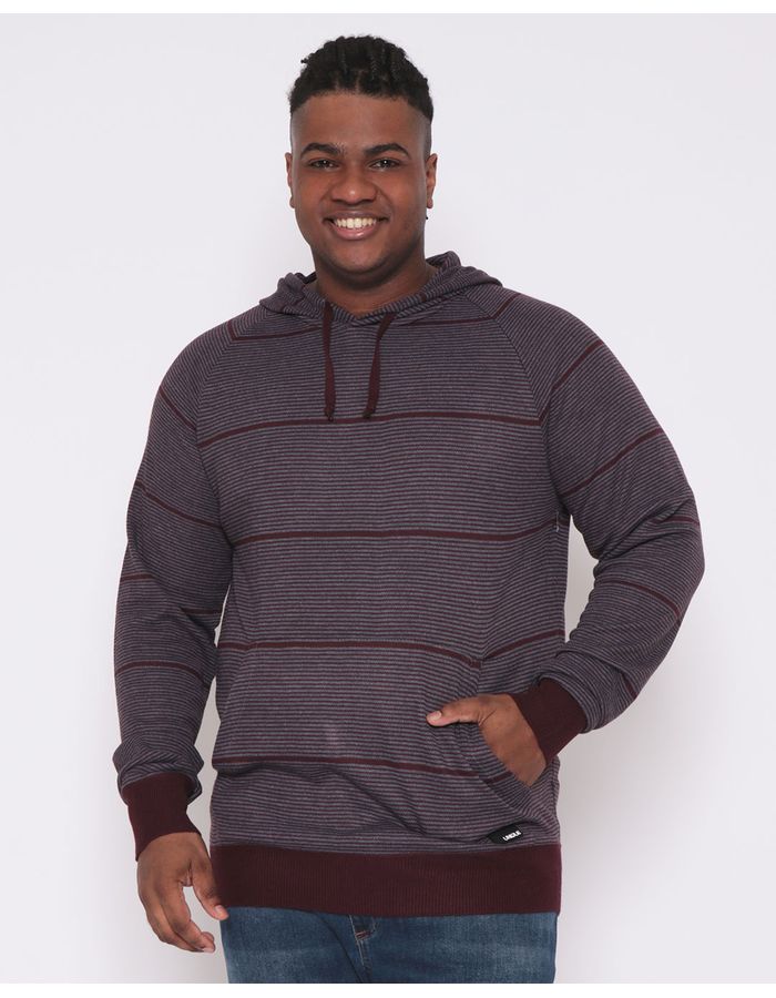 Sueter-Plus-Size-Masculino-Trico-Listrado-Vinho