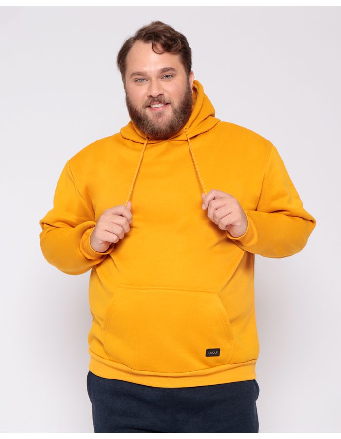 Blusao-Moletom-Plus-Size-Masculino-Com-Capuz-Mostarda