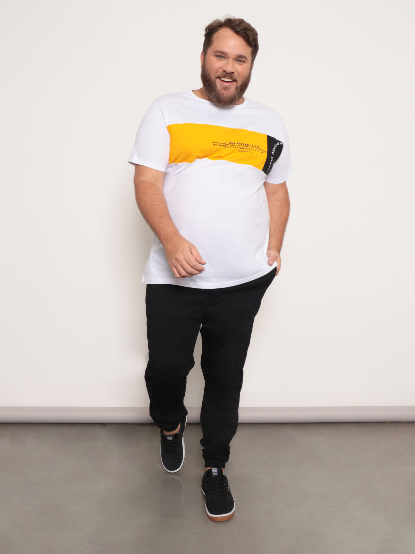 Camiseta-Masculina-Plus-Size-Recorte-Branca