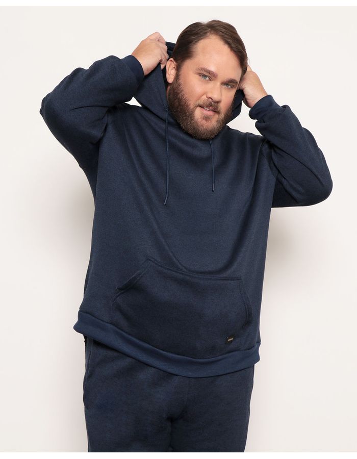 Blusao-Moletom-Plus-Size-Masculino-Capuz-Mescla-Marinho