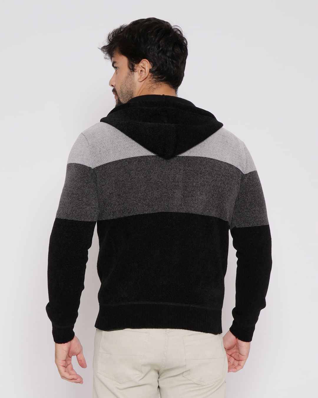 Casaco-Masculino-Chenille-Flanelado-Cinza-Preto