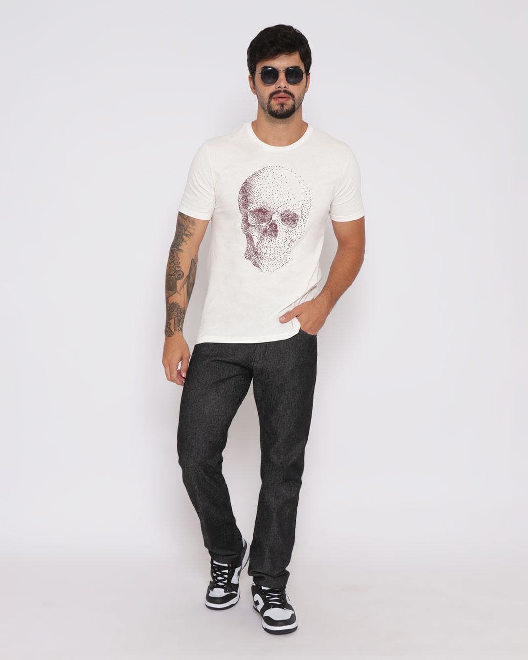 Calca-Jeans-Masculina-Reta-Estonada-Preta