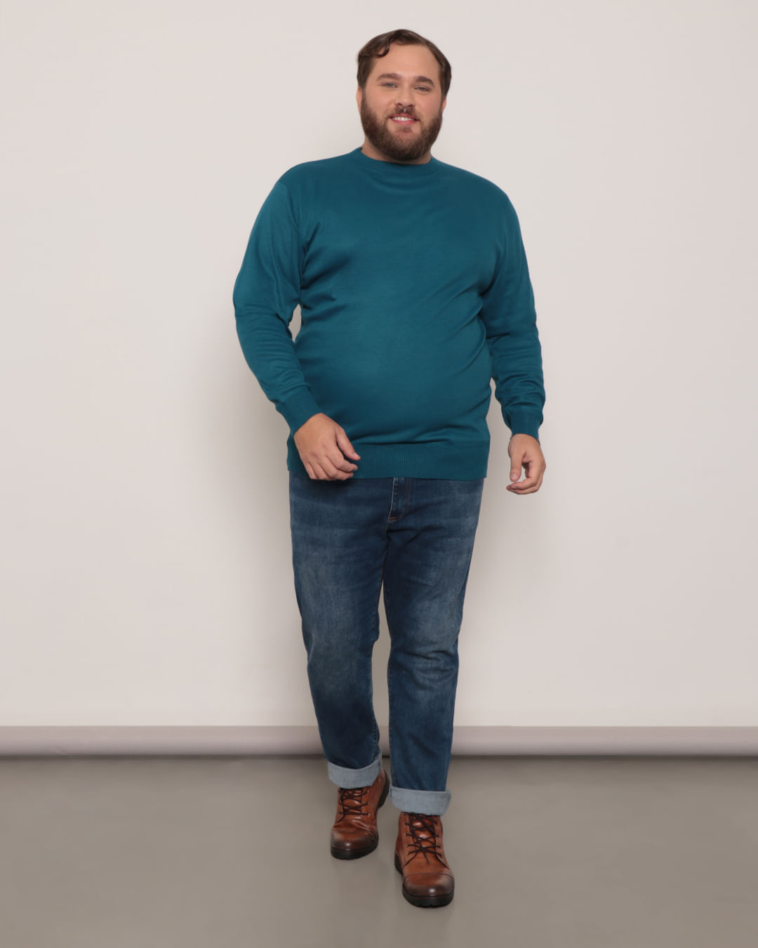 Sueter-Plus-Size-Masculino-Trico-Azul