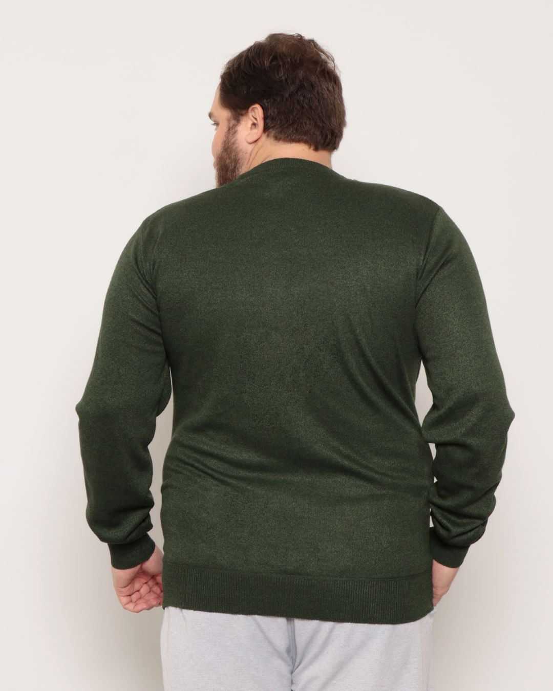 Sueter-Plus-Size-Masculino-Trico-Verde