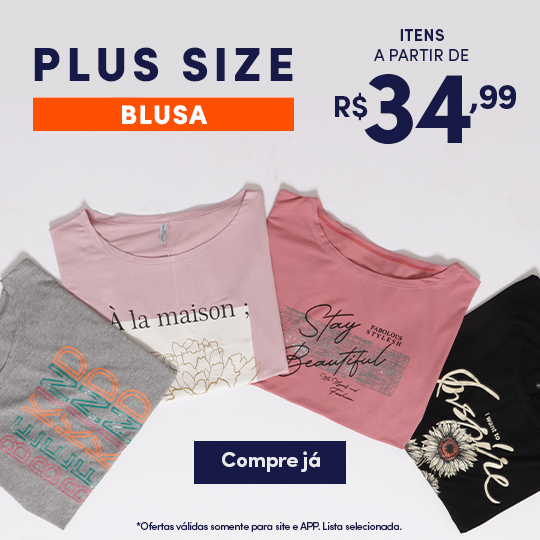 Blusa Plus Size Fem
