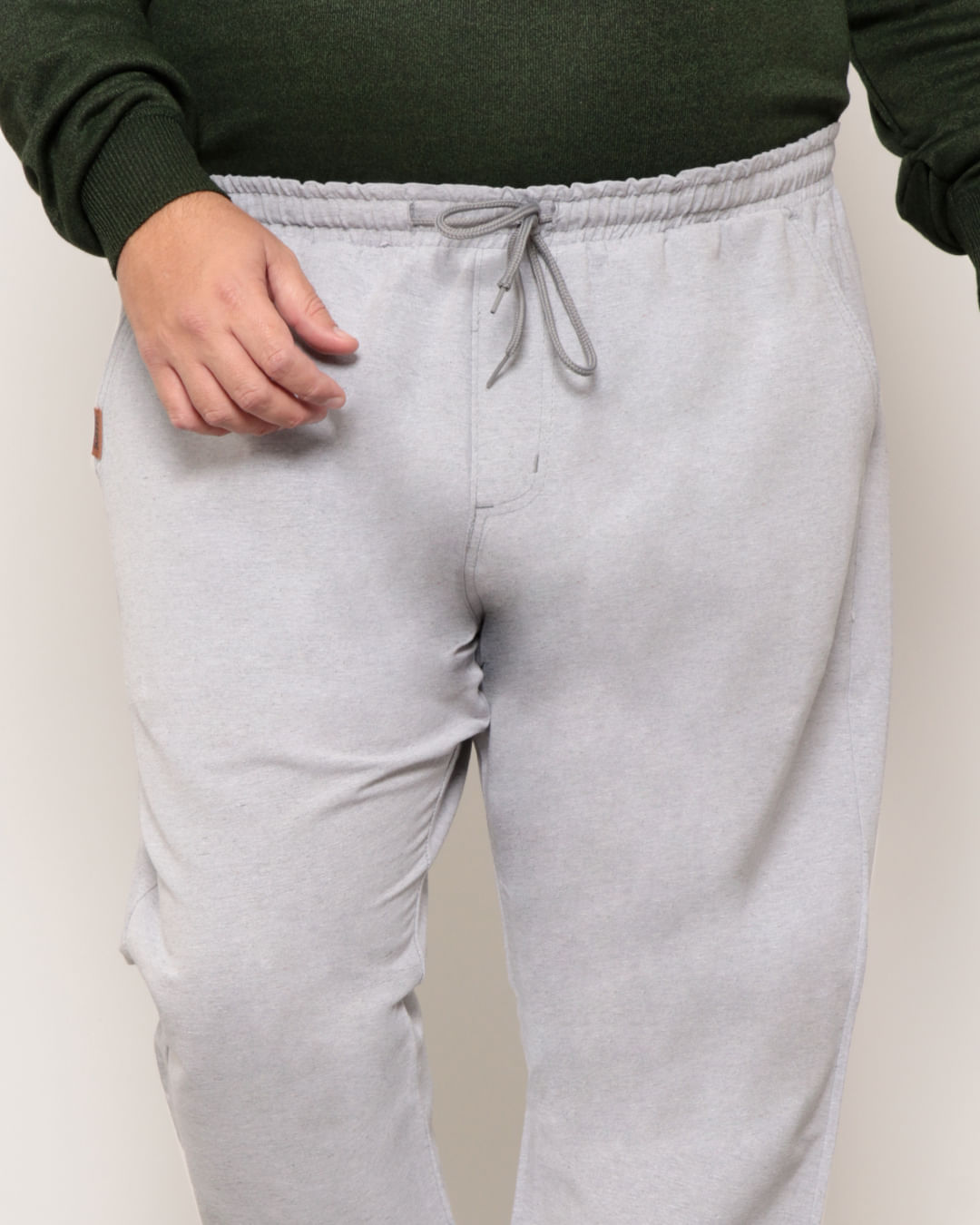 Calca-Plus-Size-Masculino-Jogger-Sarja-Cinza-