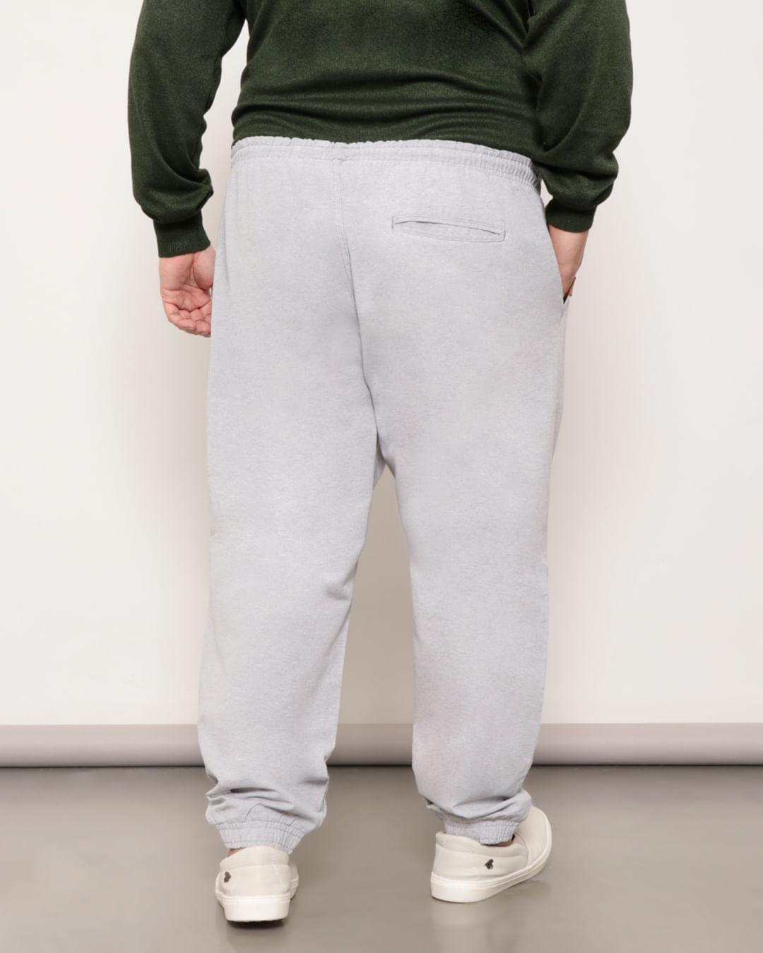 Calca-Plus-Size-Masculino-Jogger-Sarja-Cinza-