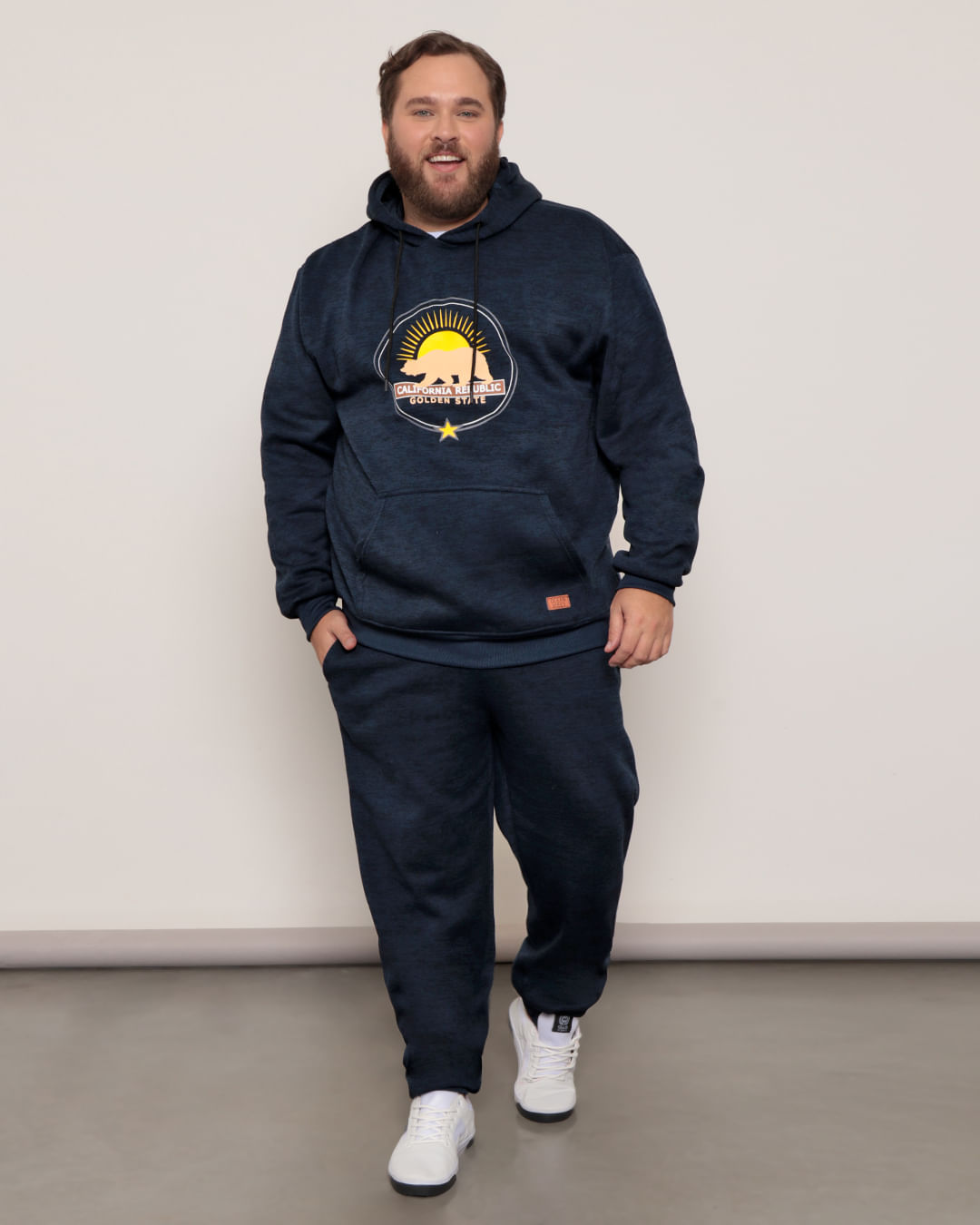 Blusao-Masculino-Plus-Size-Estampado-Com-Capuz-Marinho