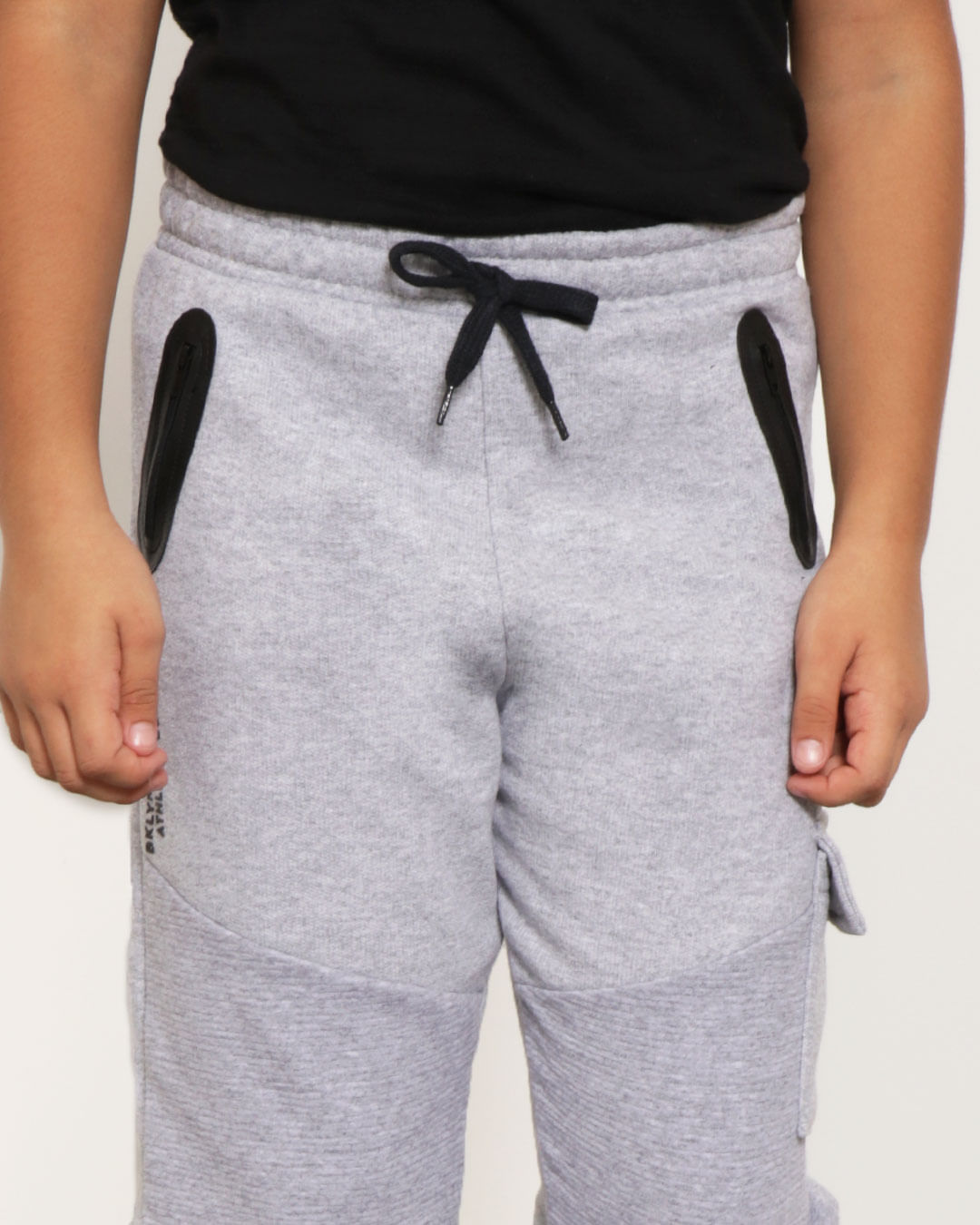 Calca-Moletom-Infantil-Jogger-Com-Bolso-Cargo-Cinza-