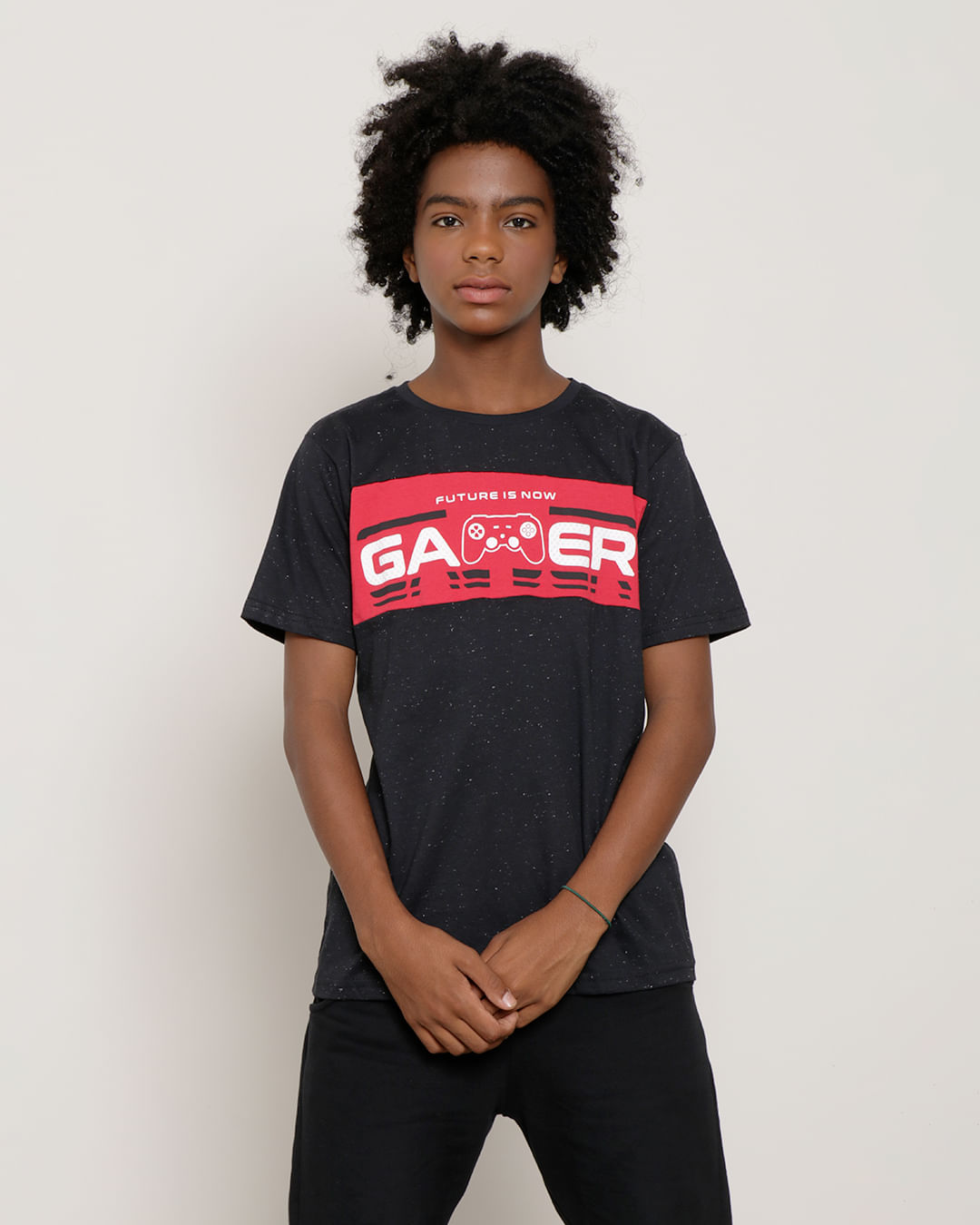 Camiseta-Juvenil-Botone-Estampa-Gamer-Preta