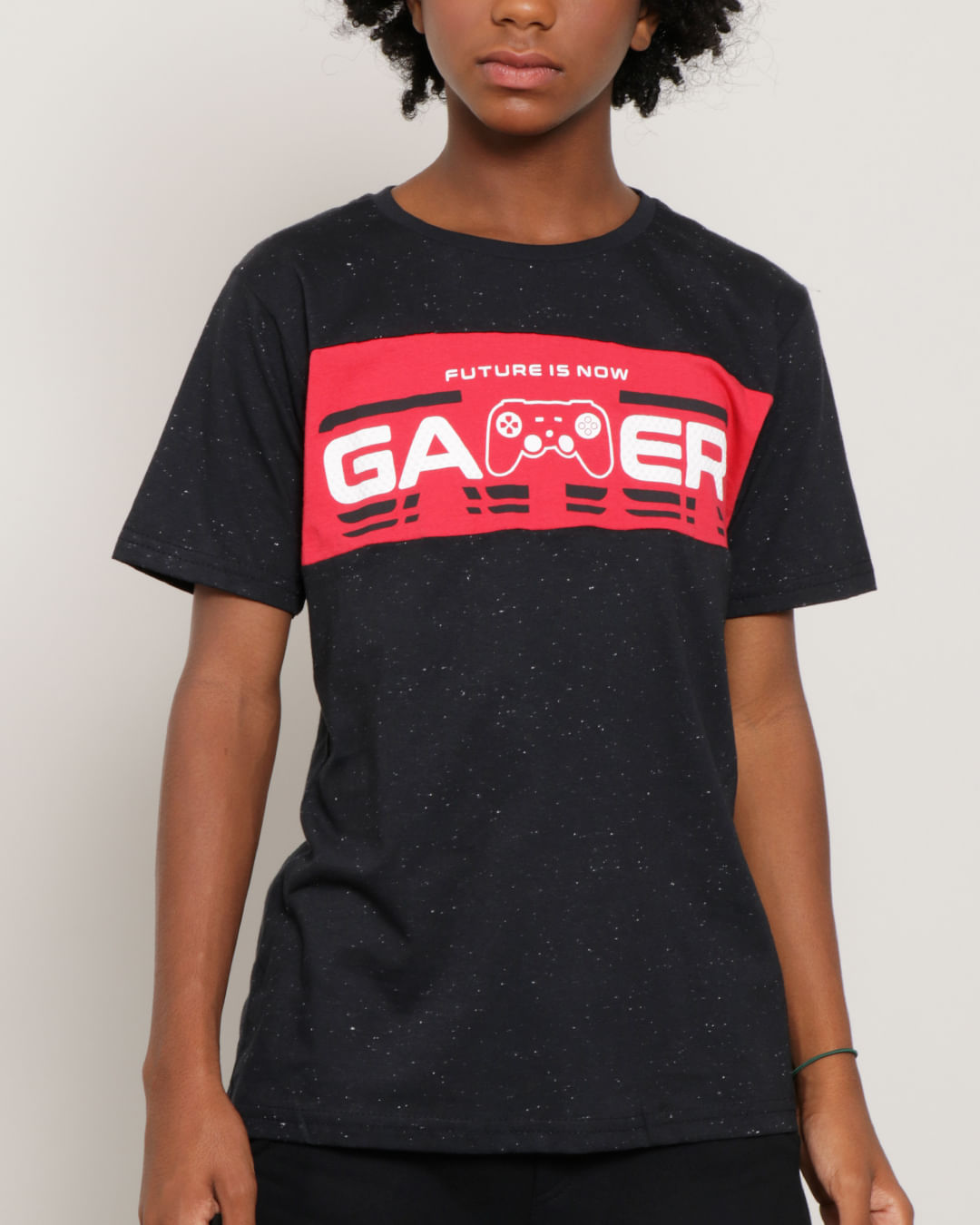 Camiseta-Juvenil-Botone-Estampa-Gamer-Preta