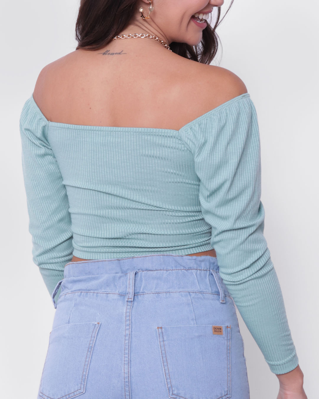 Blusa-Cropped-Feminina-Colisse-Canelada-Verde-