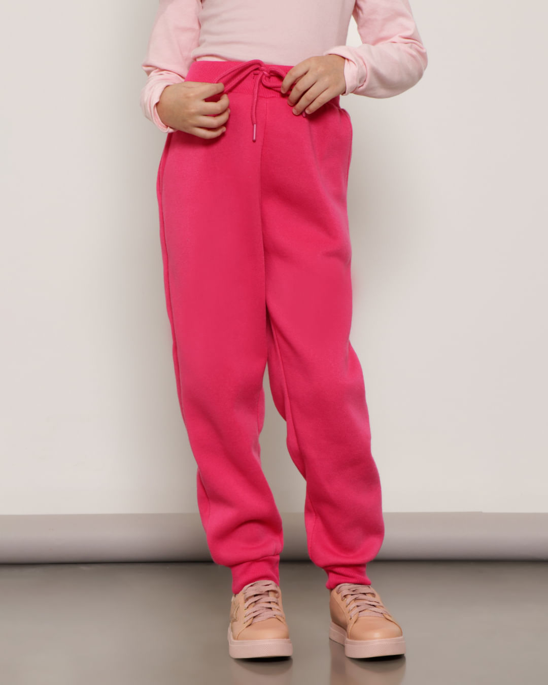 Calca-Moletom-Infantil-Jogger-Com-Bolso-Rosa