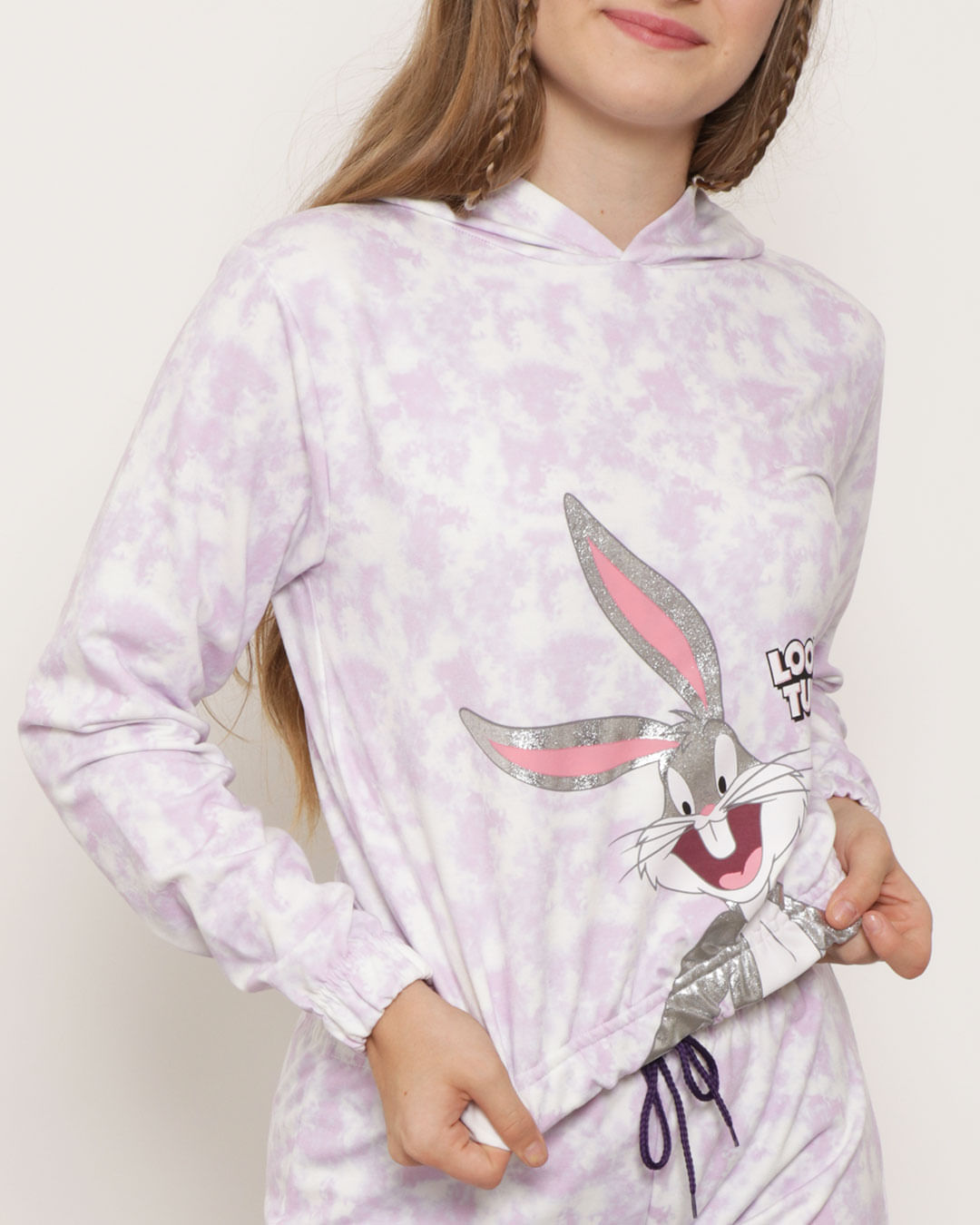 Blusa-Juvenil-Moletinho-Tie-Dye-Pernalonga-Looney-Tunes-Lilas