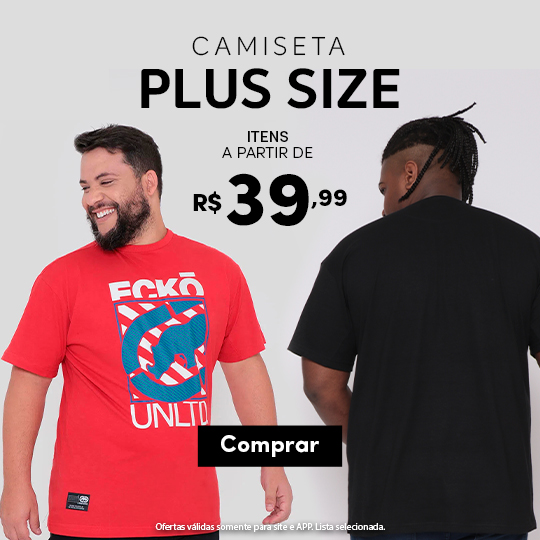 Camisetas Masculino Plus