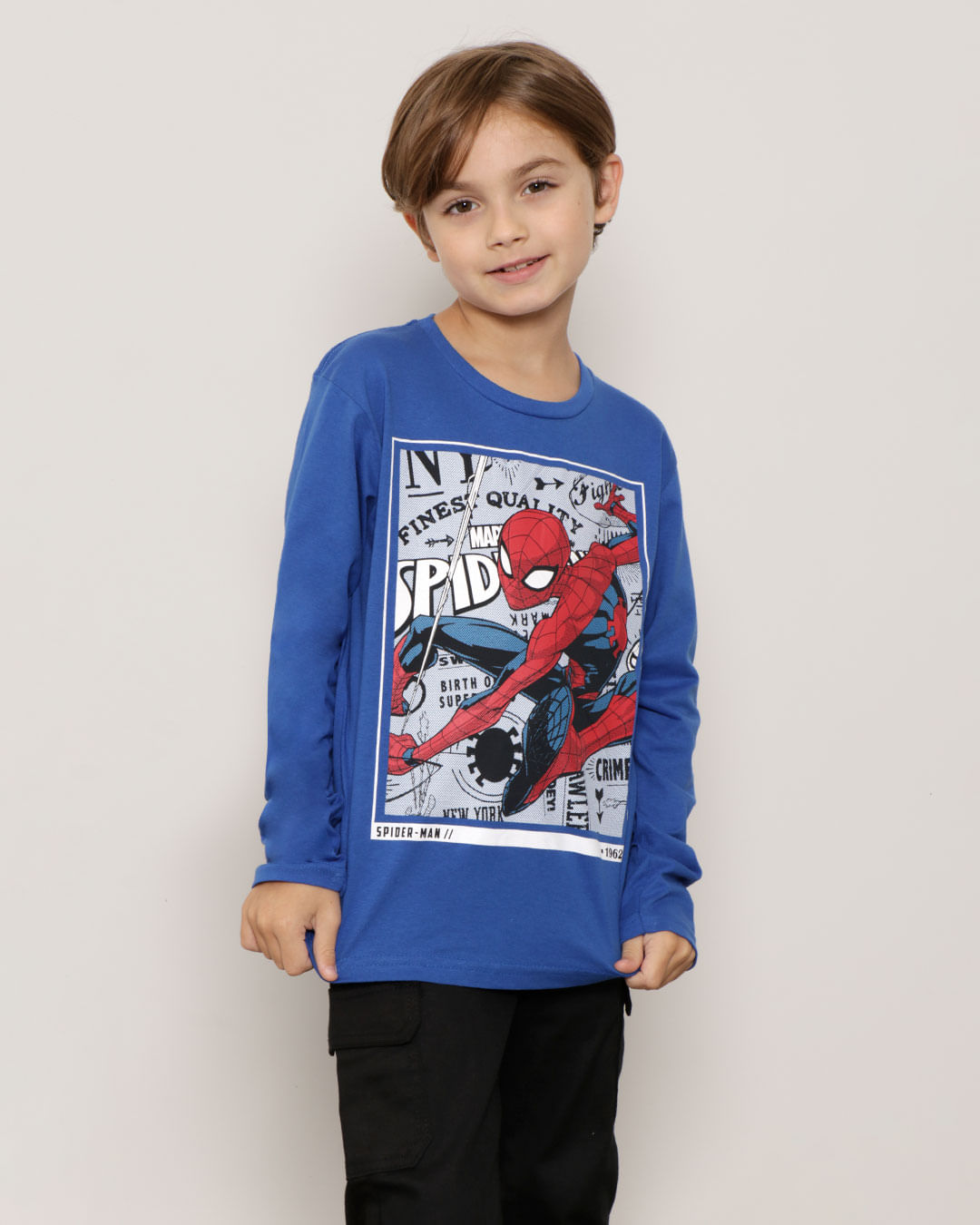 ​Camiseta-Infantil-Homem-Aranha-Marvel-Azul