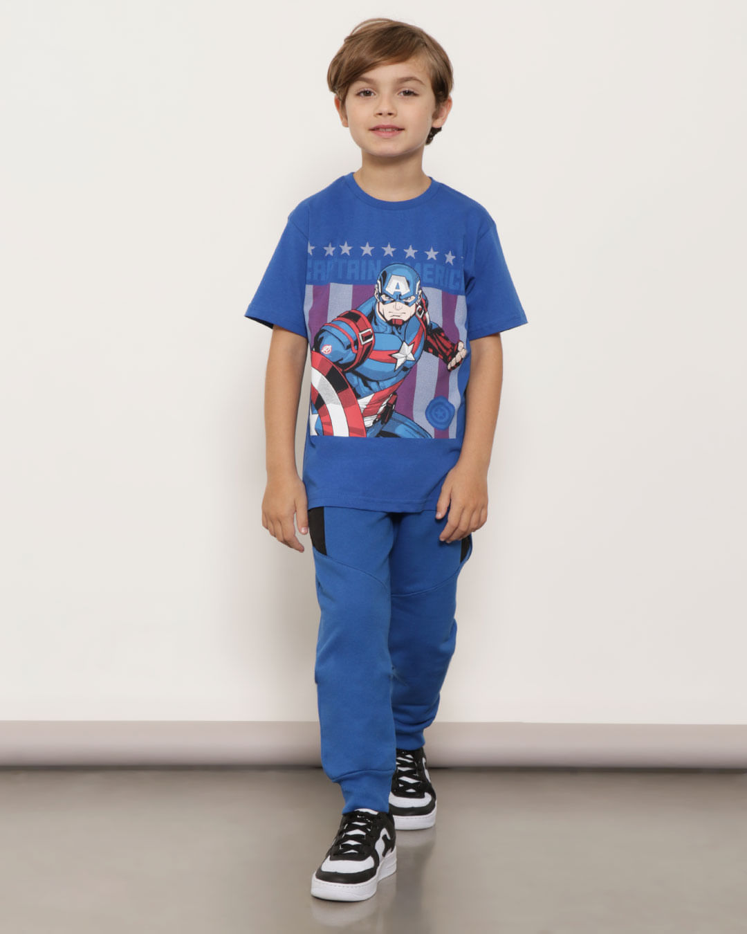 Camiseta-Infantil-Manga-Curta-Capitao-America-Marvel-Azul