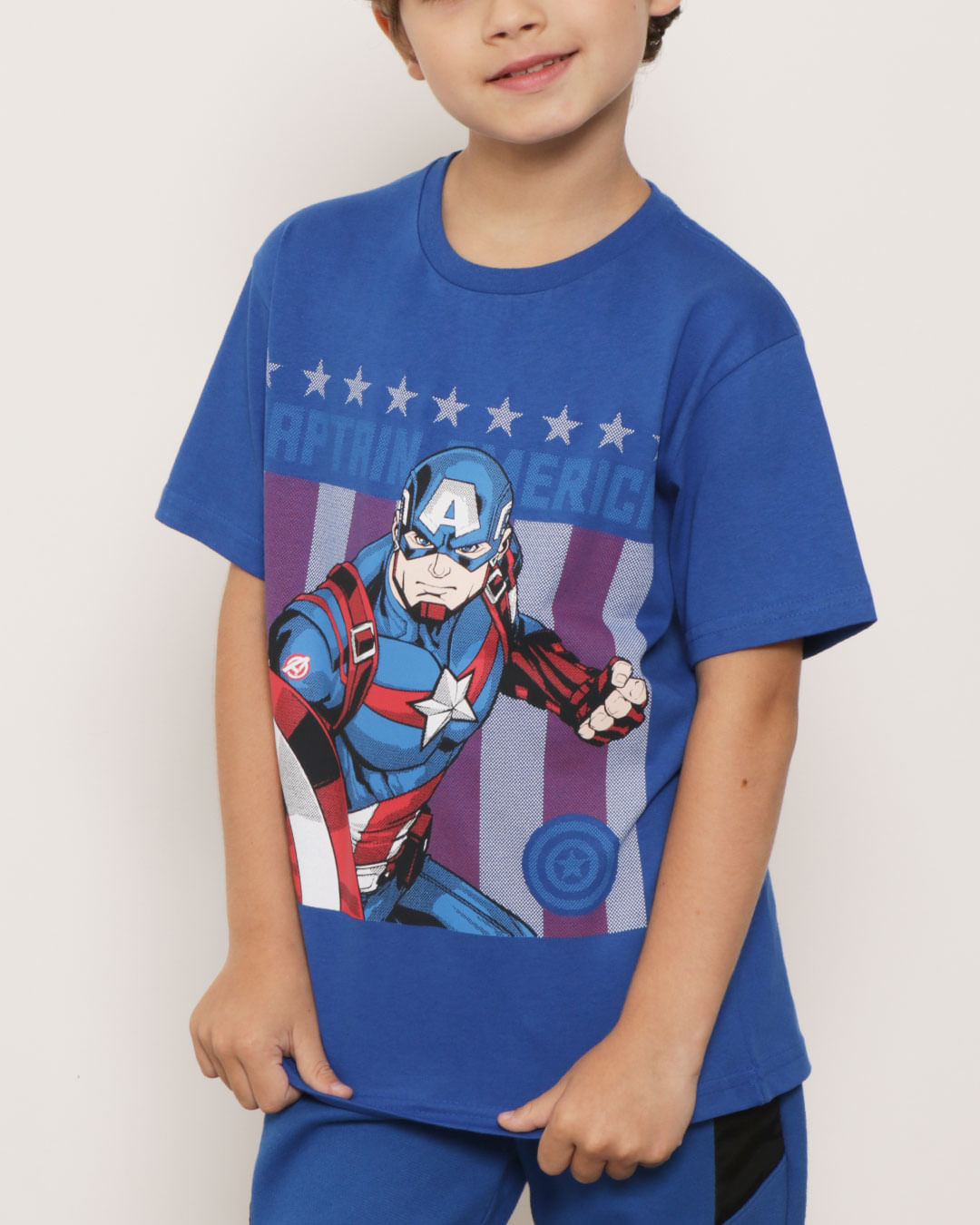 Camiseta-Infantil-Manga-Curta-Capitao-America-Marvel-Azul