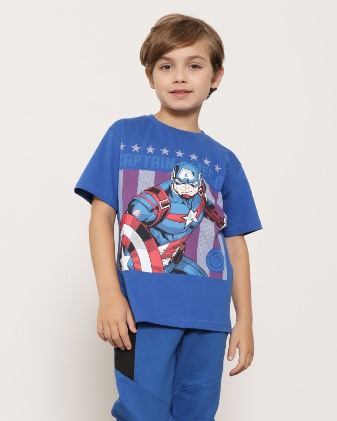 Camiseta-Infantil-Manga-Curta-Capitao-America-Marvel-Azul