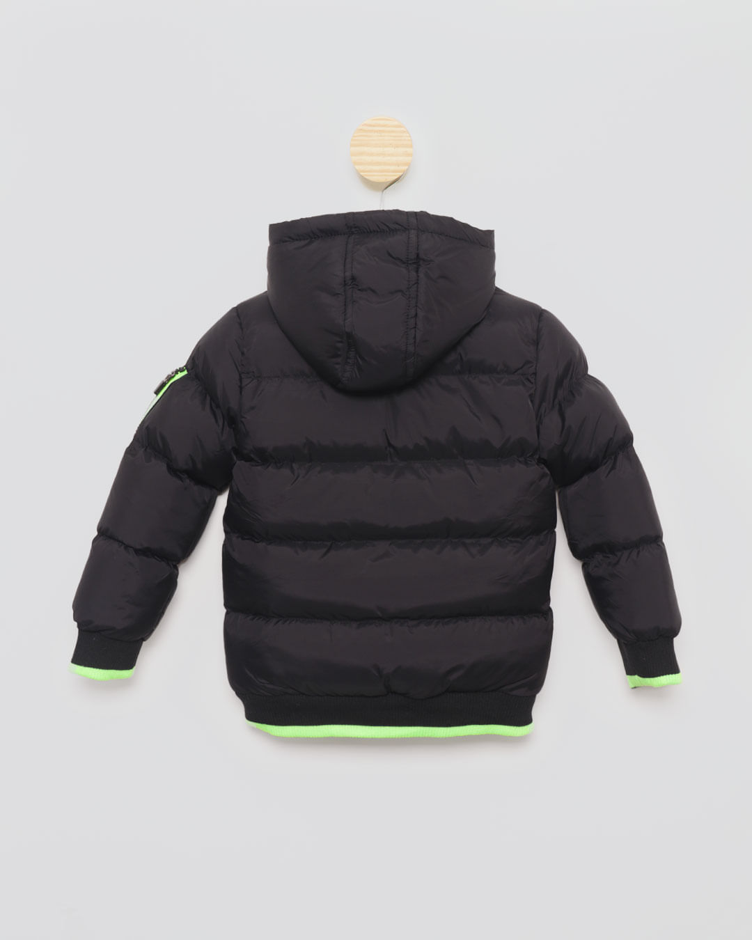 Jaqueta-Puffer-Bebe-Com-Capuz-Neon-Preta