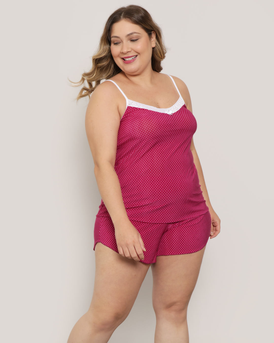 Short-Doll-Plus-Size-Feminino-Poa-Rosa