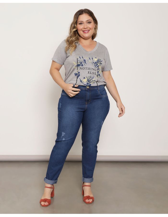 Calca-Jeans-Feminina-Plus-Size-Com-Puidos-Skinny-Azul