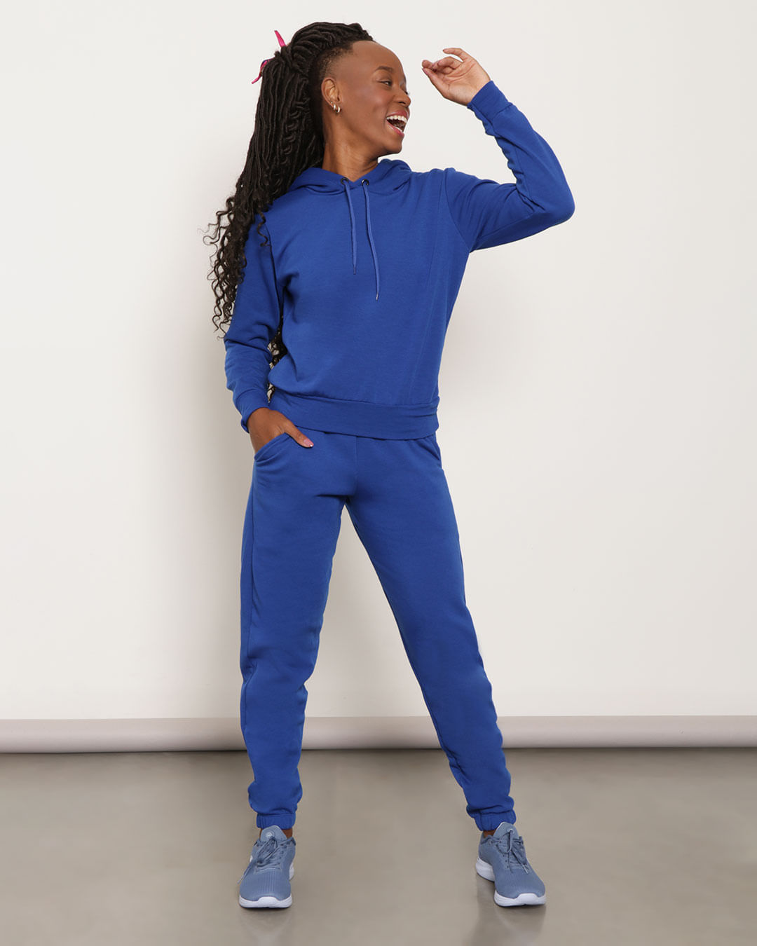 Calca-Moletom-Feminina-Fitness-Jogger-Azul