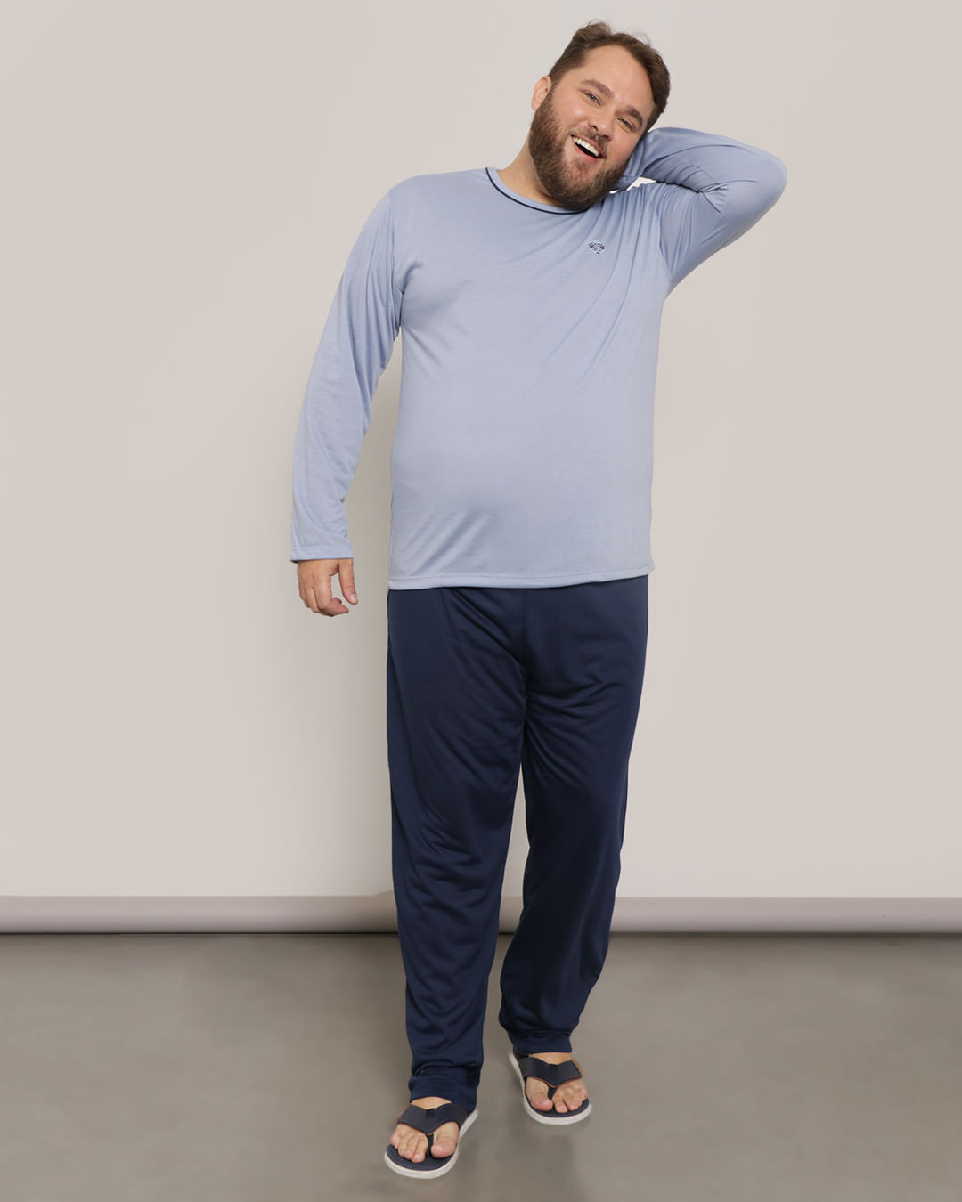 Pijama-Plus-Size-Masculino-Longo-Azul