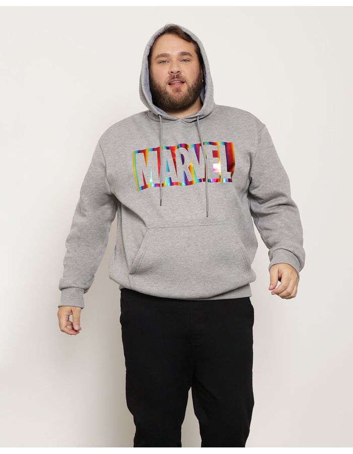 Blusao-Moletom-Plus-Size-Masculino-Com-Capuz-Marvel-Cinza