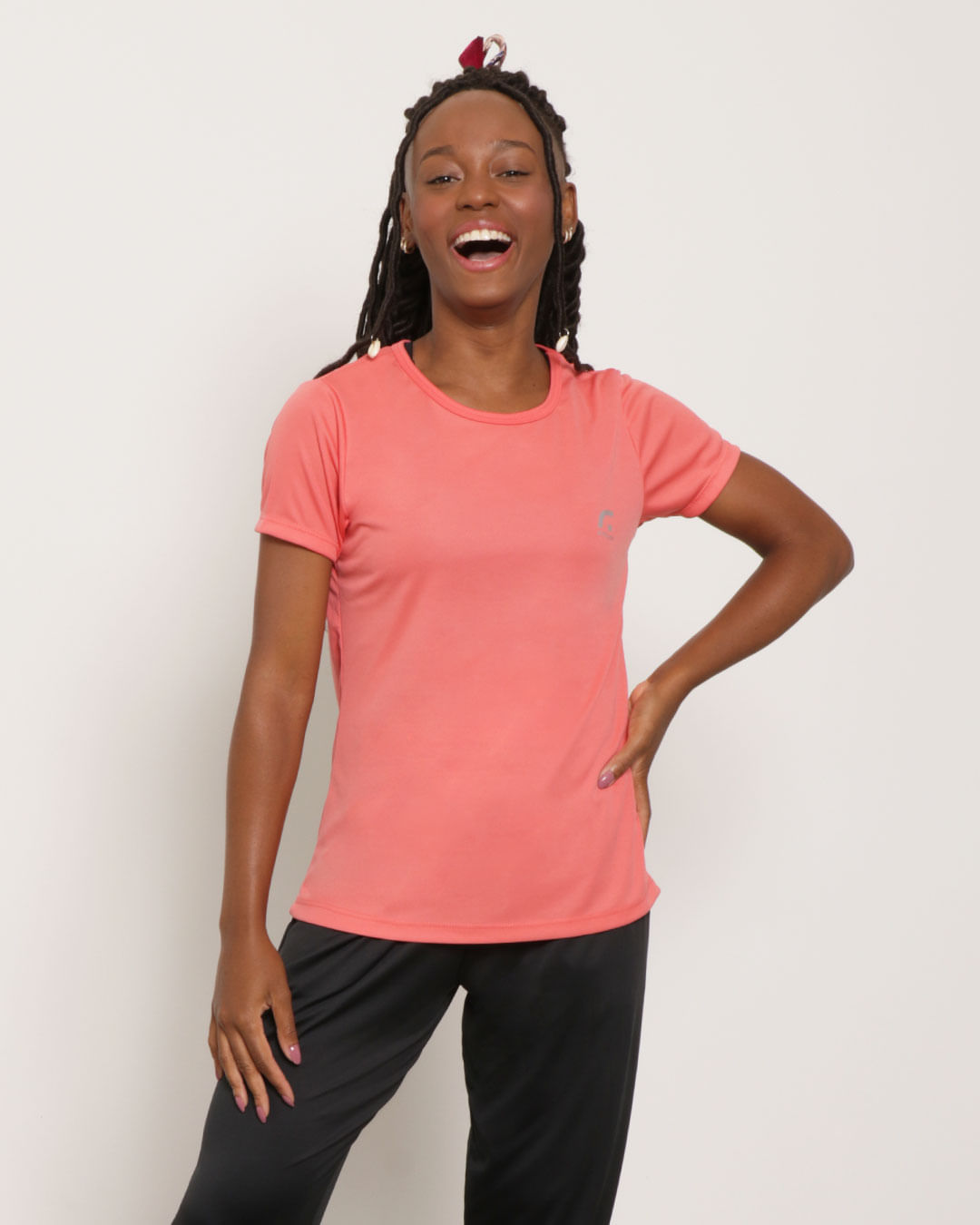 Blusa-Feminina-Fitness-Fitter-Com-Manga-Curta-Rosa