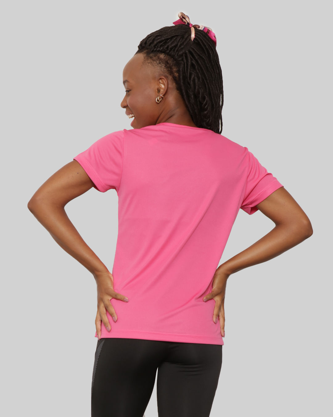 Blusa-Feminina-Fitness-Fitter-Manga-Curta-Rosa