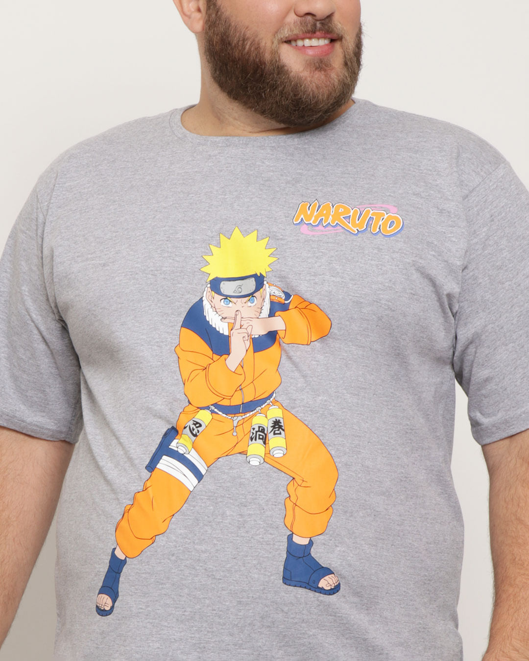 Camiseta-Pluz-Size-Masculina-Manga-Curta-Naruto-Cinza