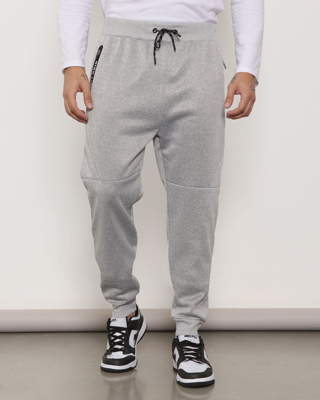 Calca-Masculina-Helanca-Jogger-Com-Ziper-Cinza-Claro