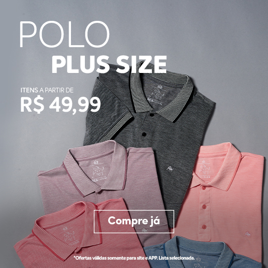 Plus size - Masculino - Polos