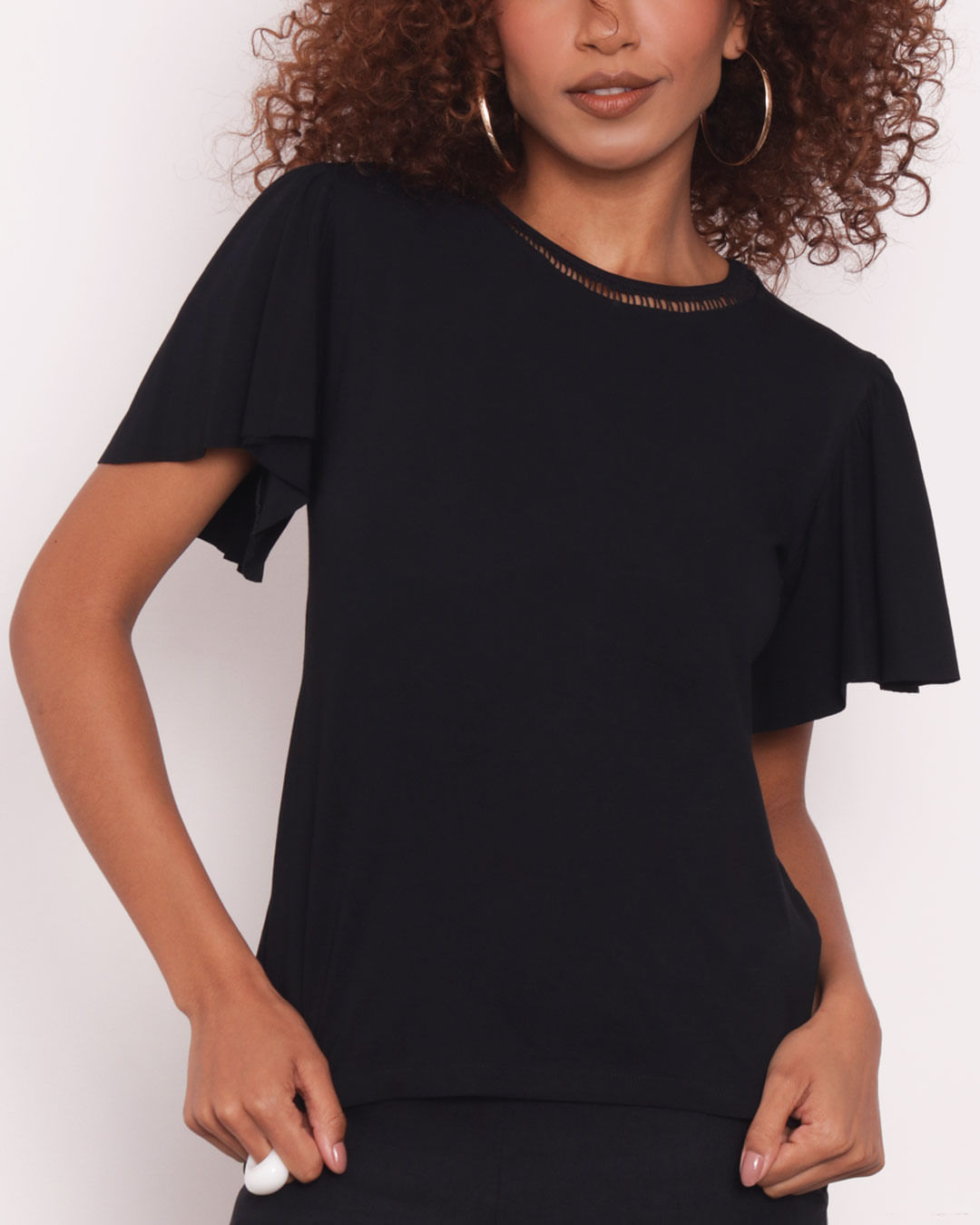 Blusa-Feminina-Manga-Curta-Preta