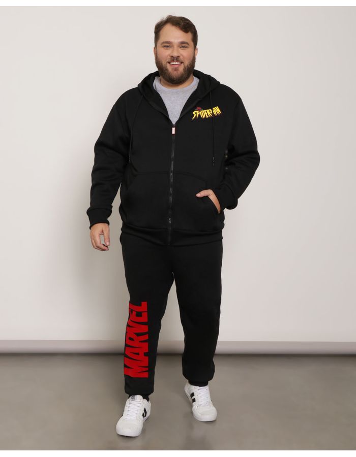 Calca-Moletom-Masculino-Plus-Size-Jogger-Marvel-Preta