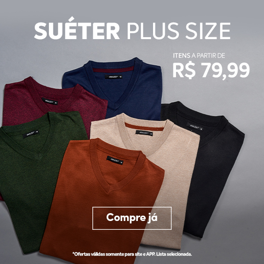 Plus Size - Masculino - Suéter e Tricô