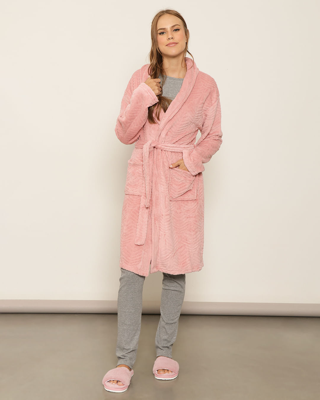 Roupao-Feminino-Fleece-Devore-Plumagem-Rosa