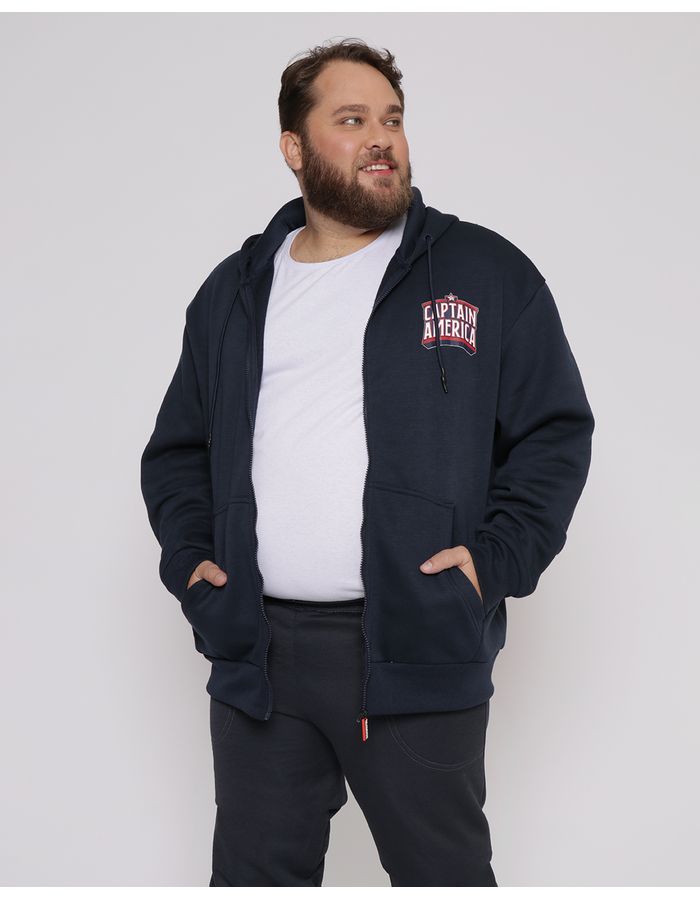 Casaco-Moletom-Masculino-Plus-Size-Capitao-America-Marvel-Marinho