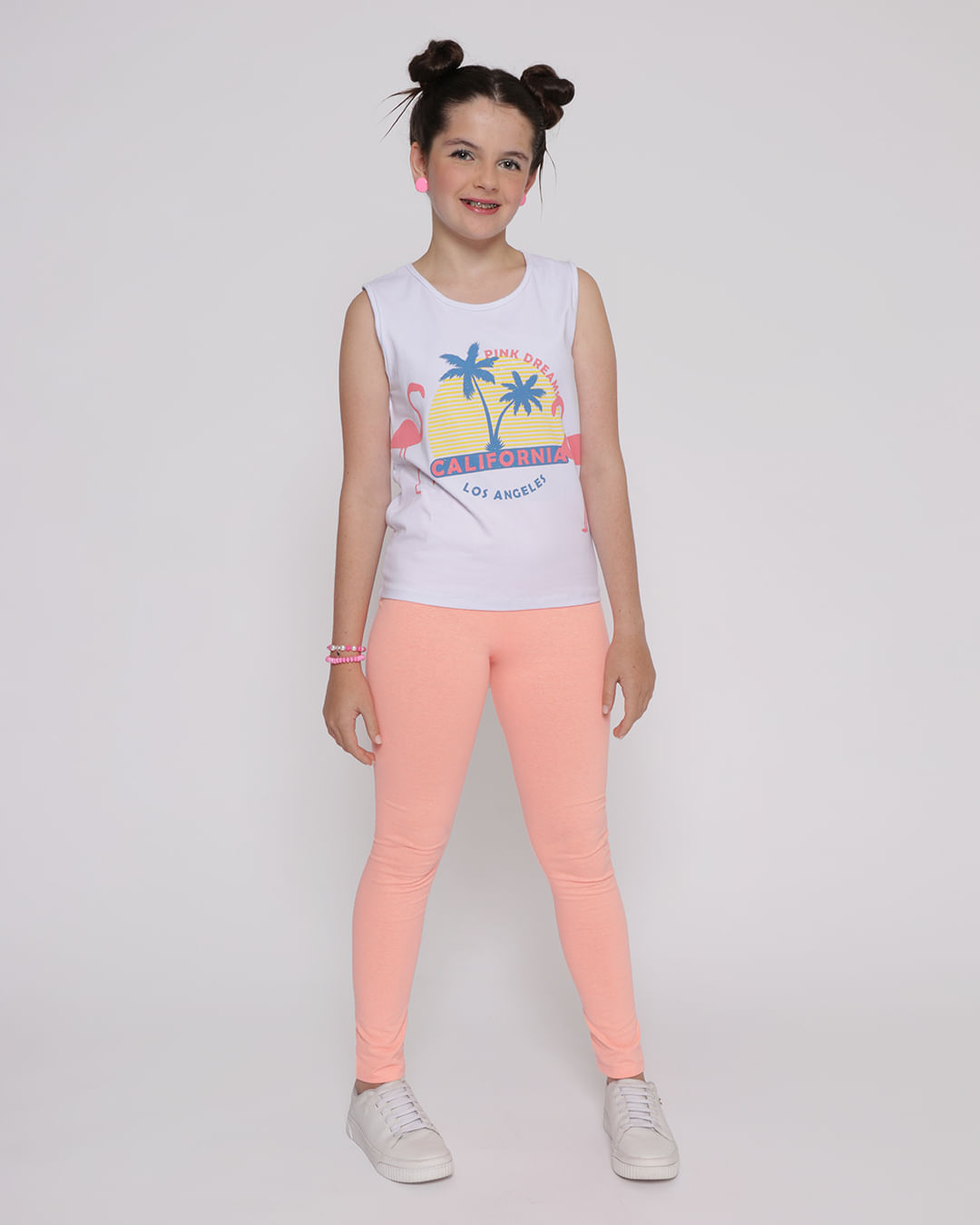 Calca-Legging-Juvenil-Glitter-Neon-Laranja